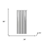 Gray Pvc Accordion Door - 80-inch
