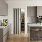 Gray Pvc Accordion Door - 80-inch