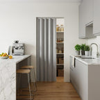 Gray Pvc Accordion Door - 80-inch