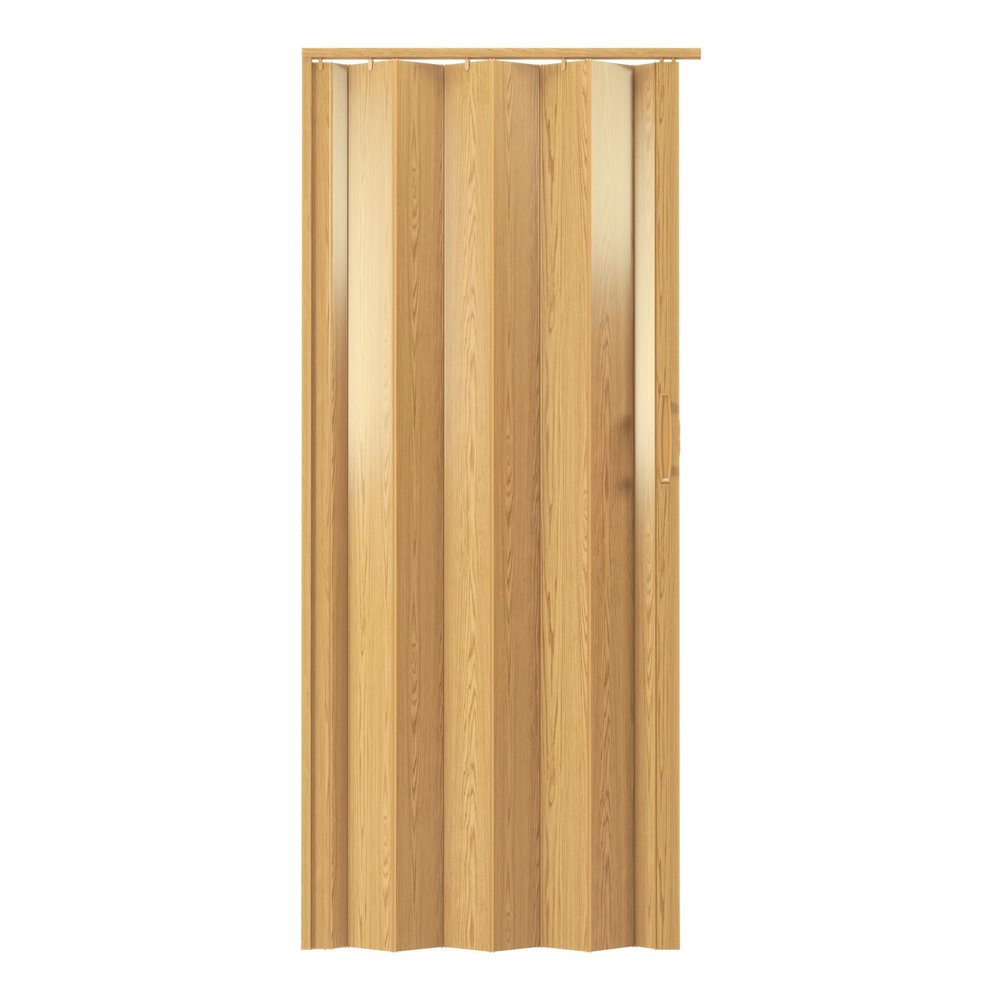 Golden Brown Pvc Accordion Door - 80-inch