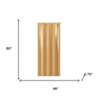 Golden Brown Pvc Accordion Door - 80-inch