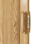 Golden Brown Pvc Accordion Door - 80-inch