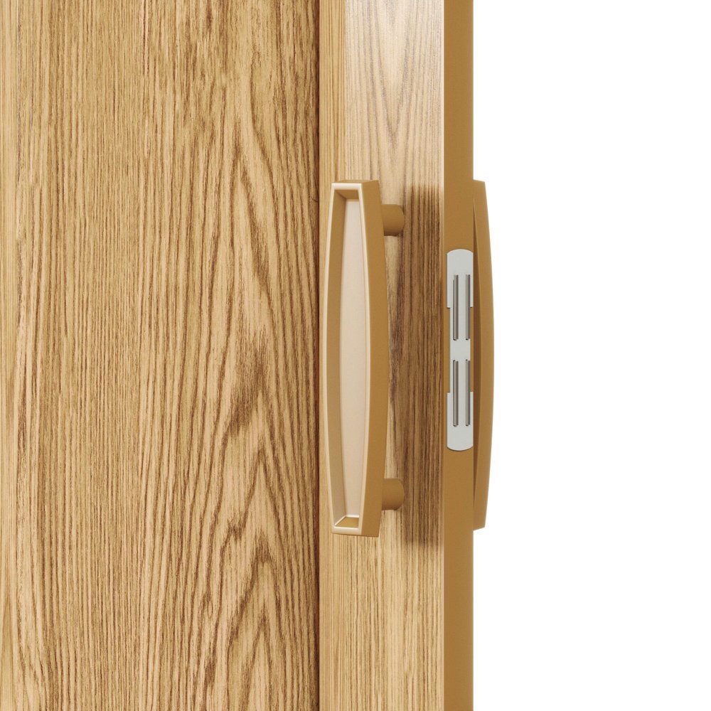 Golden Brown Pvc Accordion Door - 80-inch