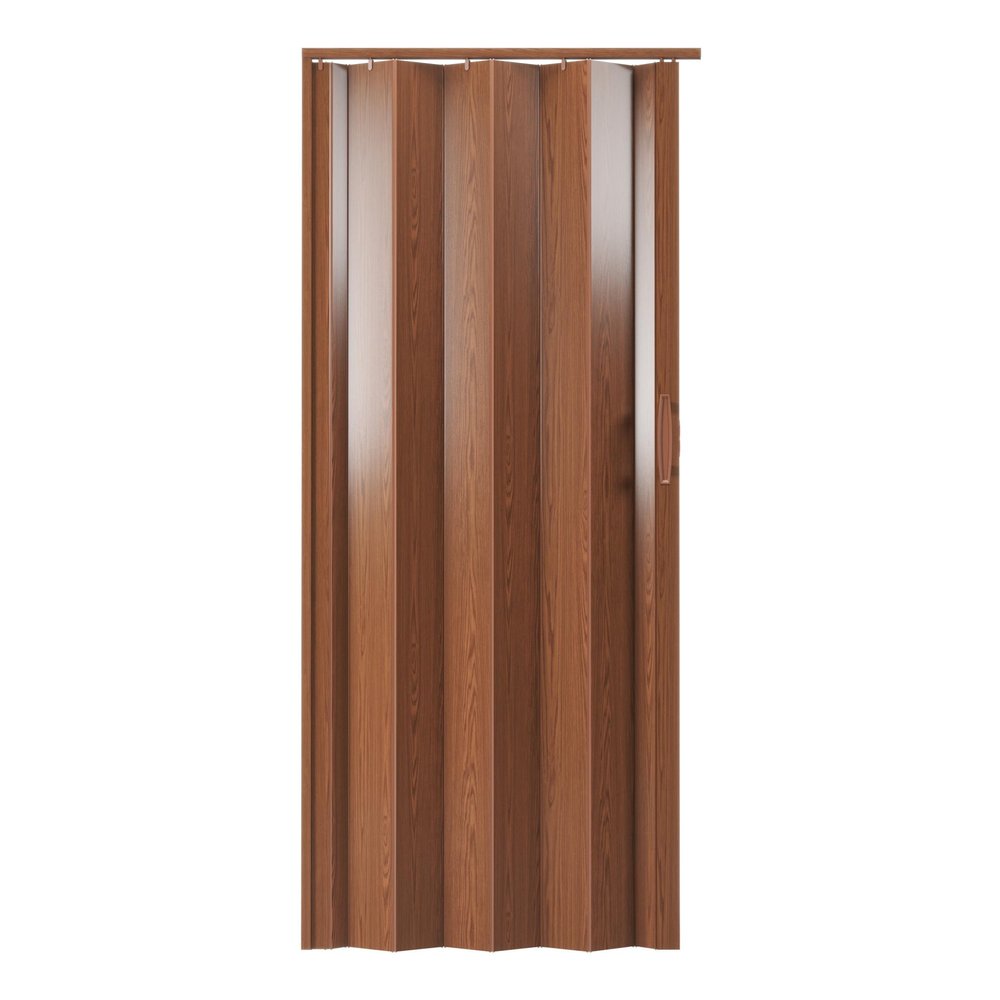 Walnut Pvc Accordion Door - 80-inch