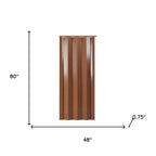 Walnut Pvc Accordion Door - 80-inch