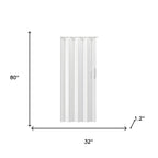 White Pvc Accordion Door - 80-inch