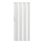 White Pvc Accordion Door - 80-inch