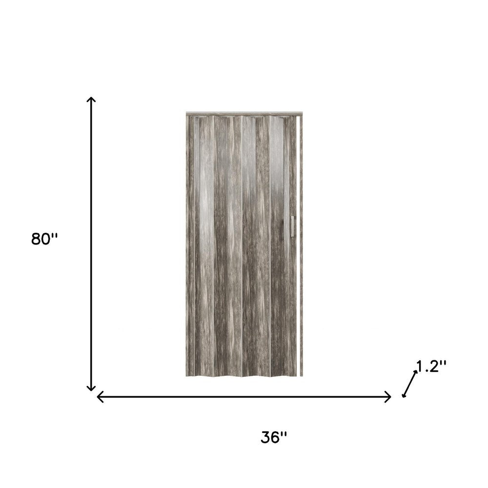 Taupe Pvc Accordion Door - 80-inch