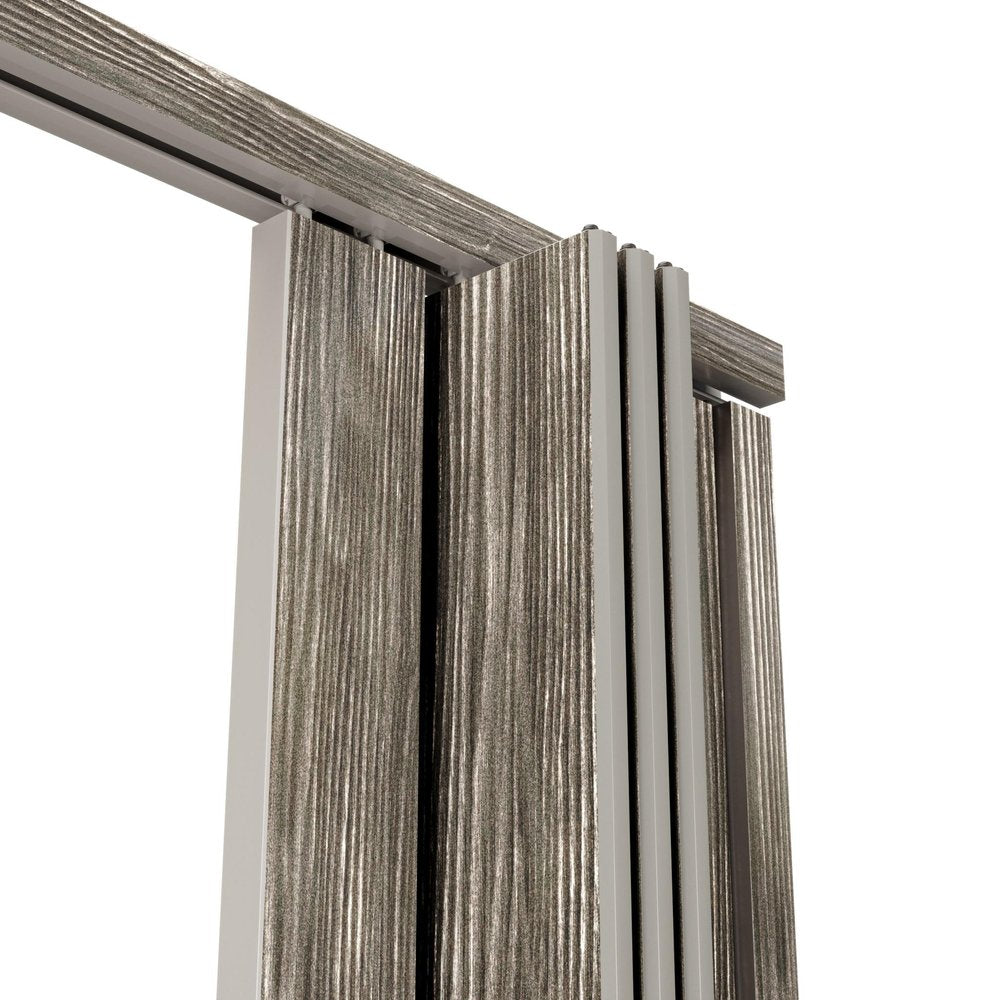 Taupe Pvc Accordion Door - 80-inch