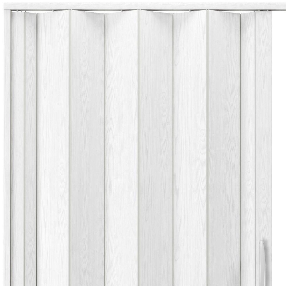 White Pvc Accordion Door - 80-inch