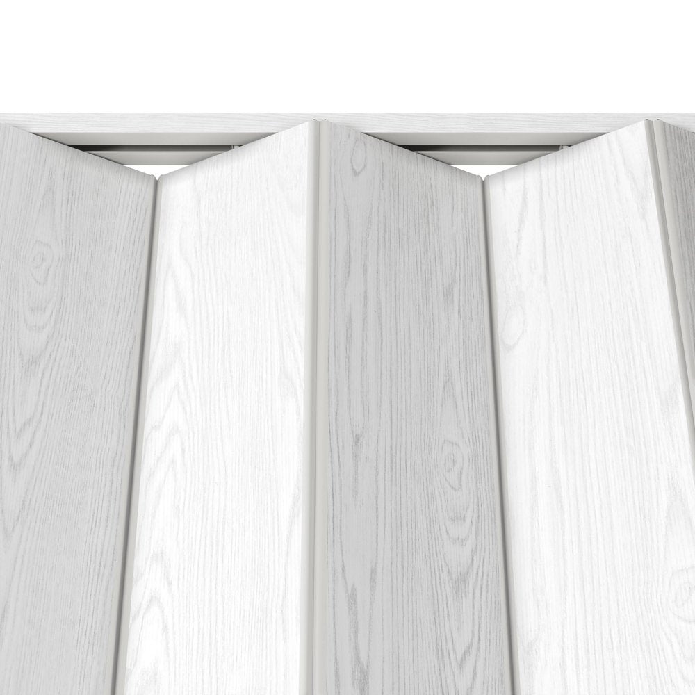 White Pvc Accordion Door - 80-inch