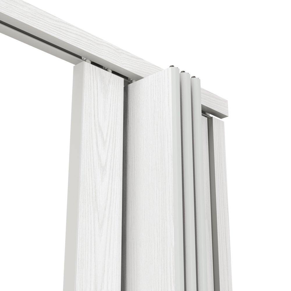 White Pvc Accordion Door - 80-inch