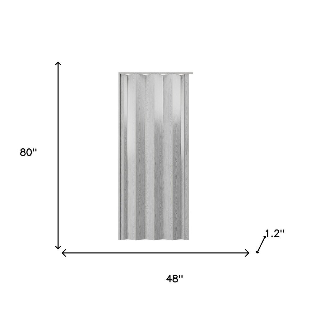 Granite Gray Pvc Accordion Door - 80-inch