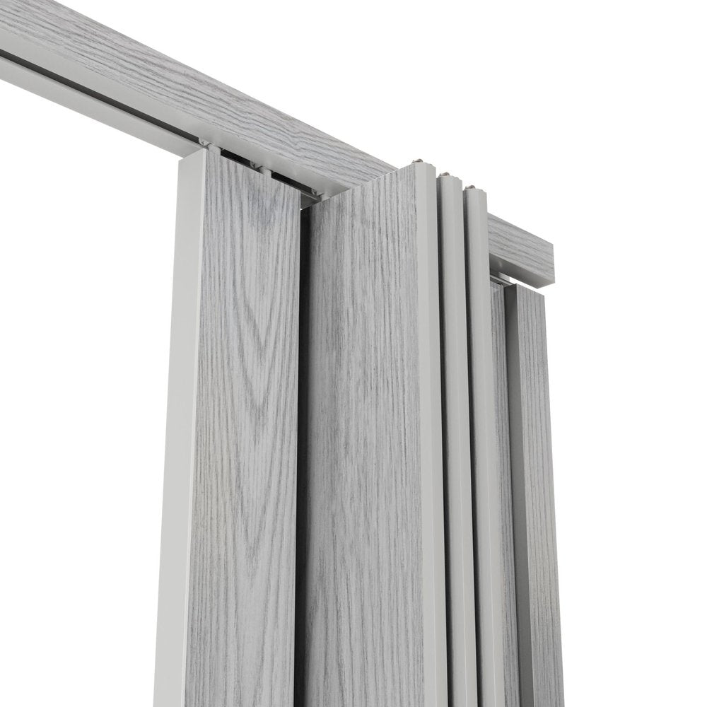 Granite Gray Pvc Accordion Door - 80-inch