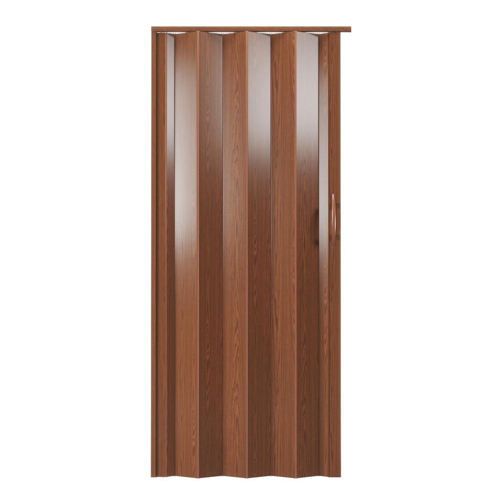 Walnut Pvc Accordion Door - 80-inch