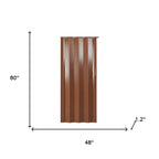 Walnut Pvc Accordion Door - 80-inch