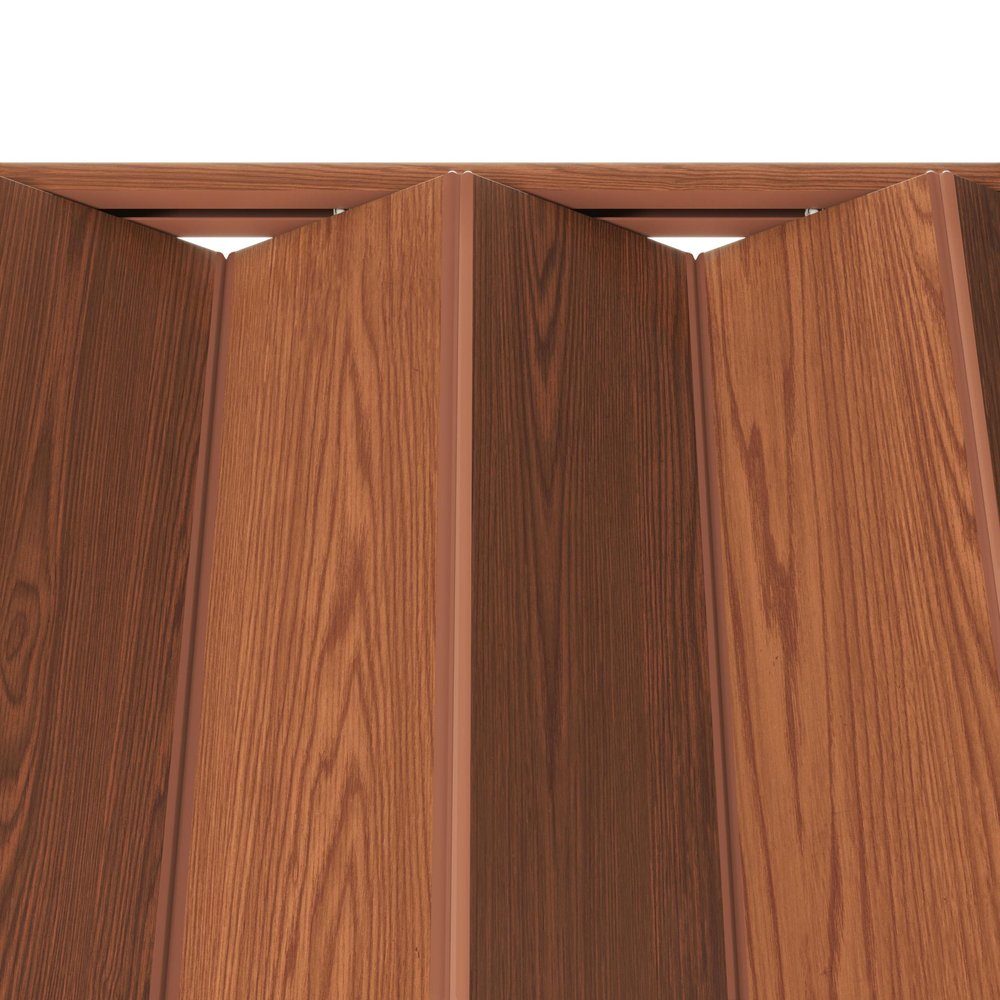 Walnut Pvc Accordion Door - 80-inch