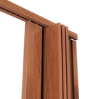 Walnut Pvc Accordion Door - 80-inch