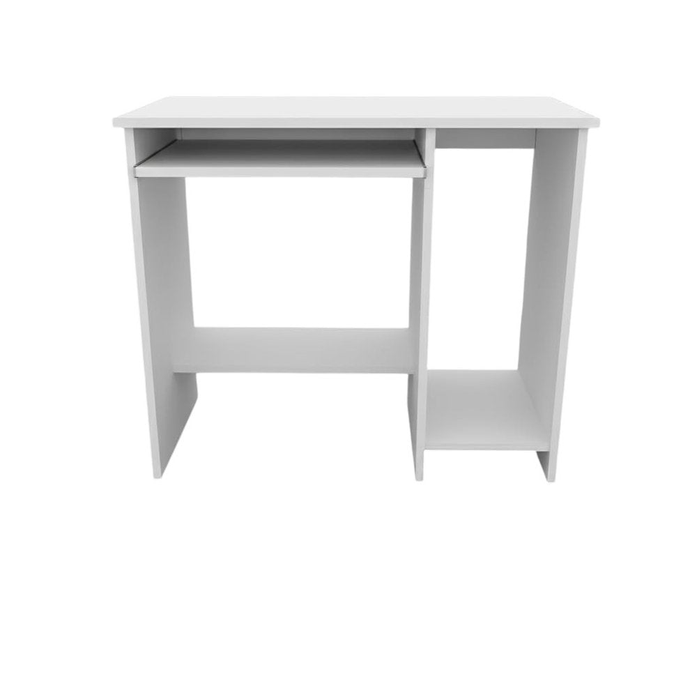 White Wood Computer Desk - 35-inch