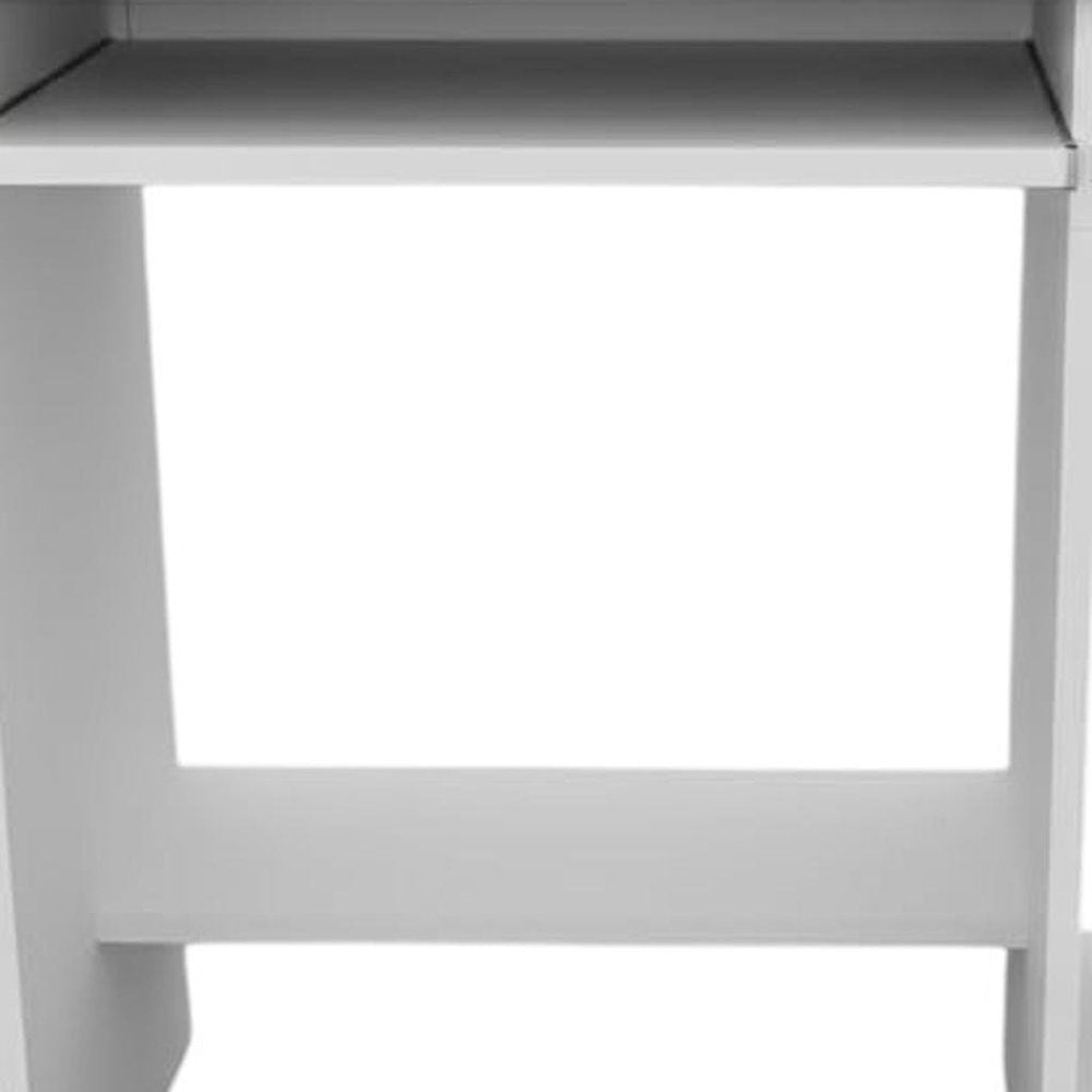 White Wood Computer Desk - 35-inch
