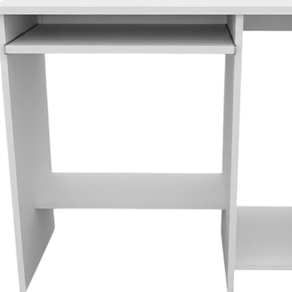 White Wood Computer Desk - 35-inch