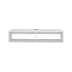 White Wood Fireplace Entertainment Center - 48-inch