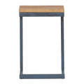 Brown and Black Distressed Wood and Iron End Table - 19-inch