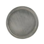 Antiqued Silver Iron Round Hourglass End Table - 24-inch