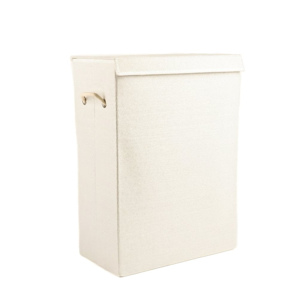 Off White Wicker Free Standing Single Door Linen Cabinet - 9-inch