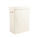 Off White Wicker Free Standing Single Door Linen Cabinet - 9-inch