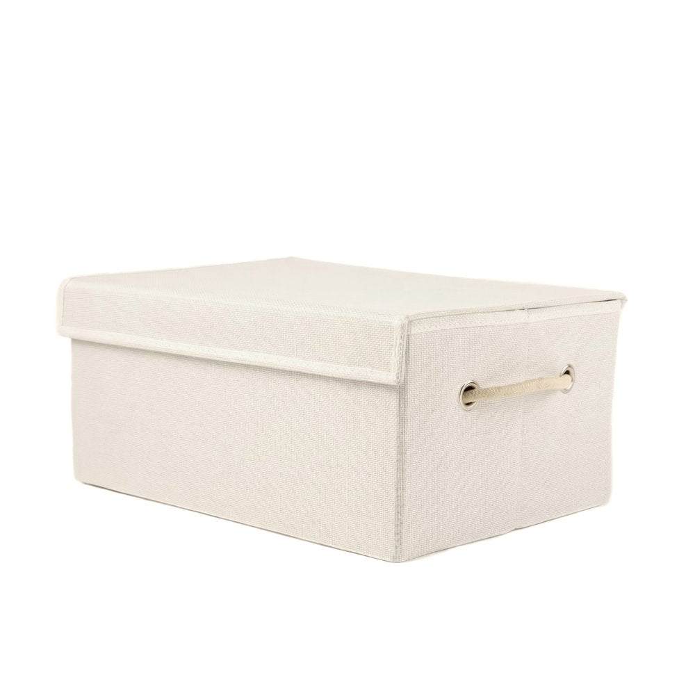 Off White Wicker Free Standing Single Door Linen Cabinet - 10-inch