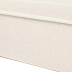 Off White Wicker Free Standing Single Door Linen Cabinet - 10-inch