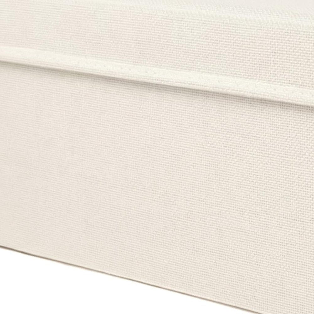 Off White Wicker Free Standing Single Door Linen Cabinet - 10-inch