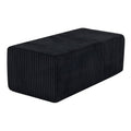 Black Corduroy Ottoman - 51-inch