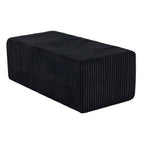Black Corduroy Ottoman - 51-inch