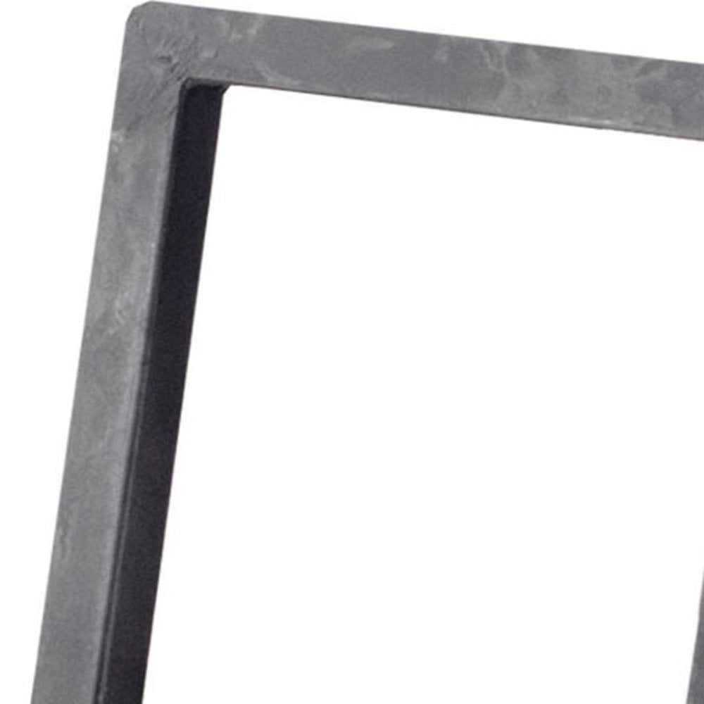 Gray Metal One Tier Bookcase - 30-inch