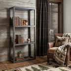 Gray Metal One Tier Bookcase - 30-inch