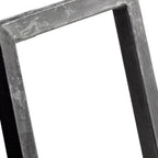 Black Metal One Tier Bookcase - 10-inch