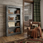 Black Metal One Tier Bookcase - 10-inch