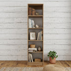 Natural Wood Five Tier Bookcase - 71-inch