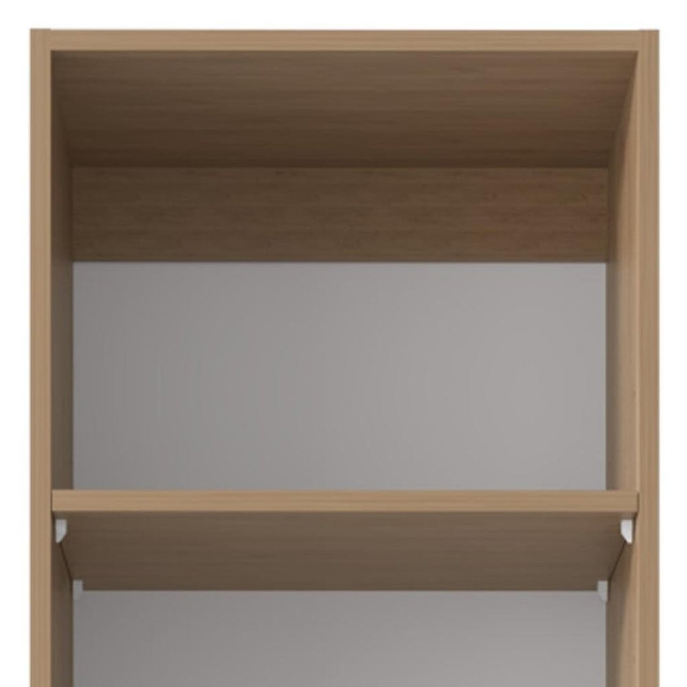Natural Wood Five Tier Bookcase - 71-inch