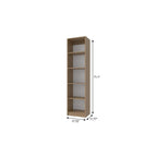 Natural Wood Five Tier Bookcase - 71-inch