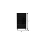 Black Wood Six Tier Bookcase - 41-inch