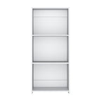 White Wood Three Tier Bookcase - 47-inch
