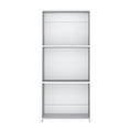 White Wood Three Tier Bookcase - 47-inch
