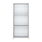 White Wood Three Tier Bookcase - 47-inch