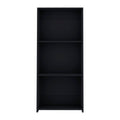 Black Wood Three Tier Bookcase - 47-inch