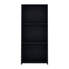 Black Wood Three Tier Bookcase - 47-inch