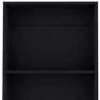 Black Wood Three Tier Bookcase - 47-inch