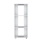 White Wood Three Tier Bookcase - 39-inch